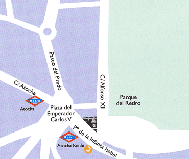 plano de la localizaci�n del Museo Nacional de Antropolog�a